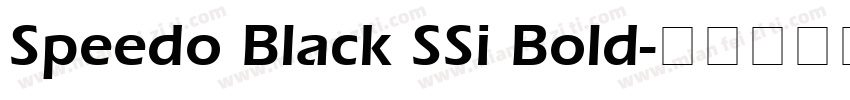 Speedo Black SSi Bold字体转换